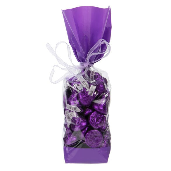 Sacchetti SOS stampati viola 5.1x4.8x24.1cm con soffietto (100 pezzi) [G1PL]