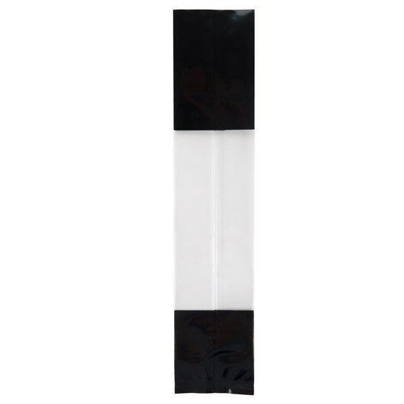 Sacchetti SOS stampati neri 5.1x4.8x24.1cm con soffietto (100 pezzi) [G1BK]