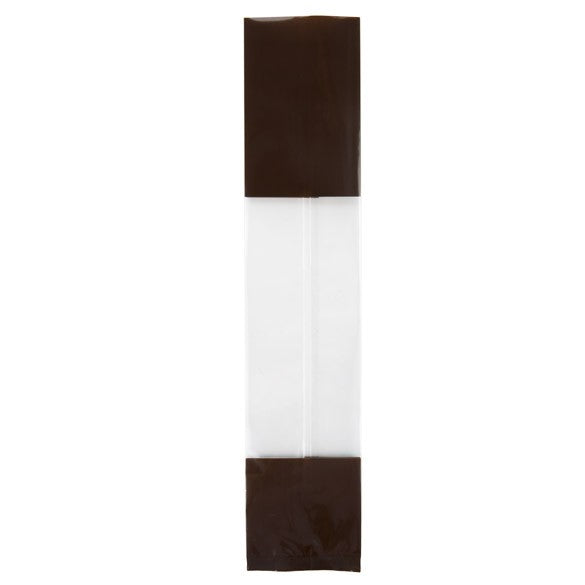 Sacchetti SOS stampati marroni 5.1x4.8x24.1cm con soffietto (100 pezzi) [G1BN]