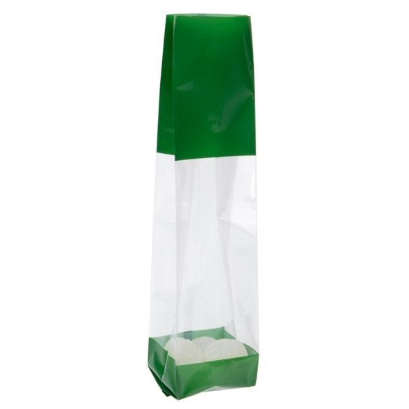 Sacchetti SOS stampati verdi 5.1x4.8x24.1cm con soffietto (100 pezzi) [G1GR]