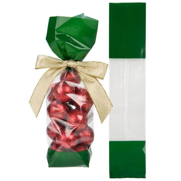 Sacchetti SOS stampati verdi 5.1x4.8x24.1cm con soffietto (100 pezzi) [G1GR]