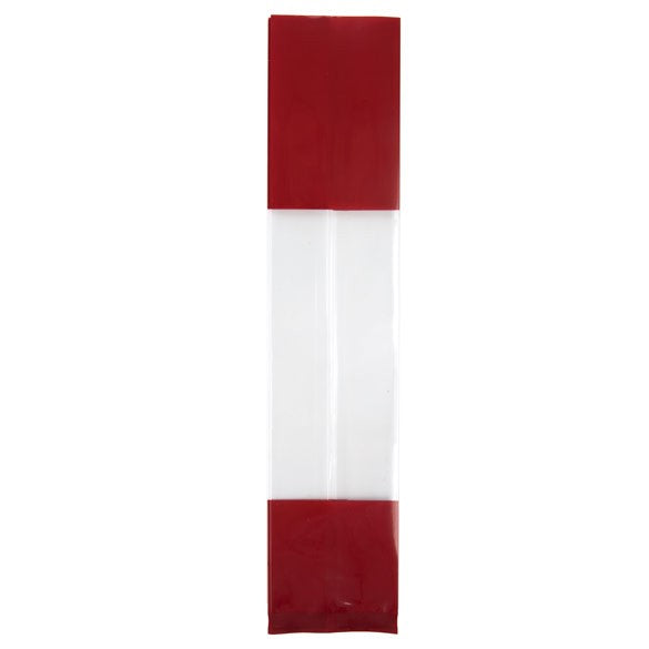 Sacchetti SOS stampati rossi 5.1x4.8x24.1cm con soffietto (100 pezzi) [G1RD]