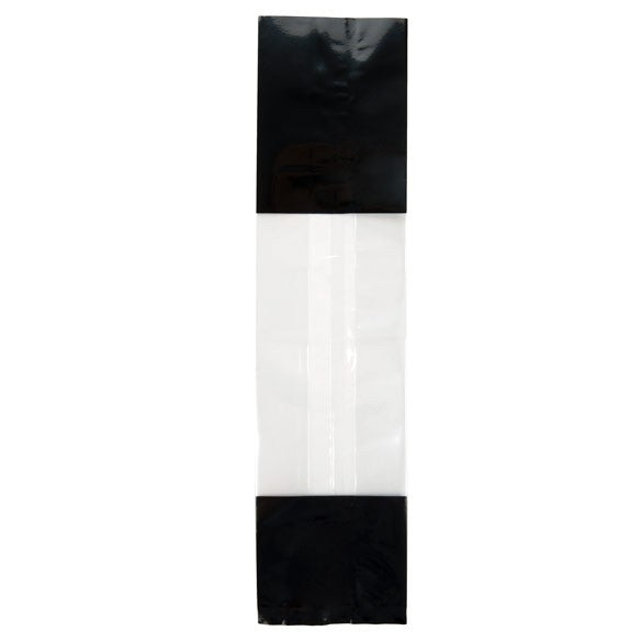 Sacchetti SOS stampati neri 6.7x4.8x27.3cm con soffietto (100 pezzi) [G2BK]