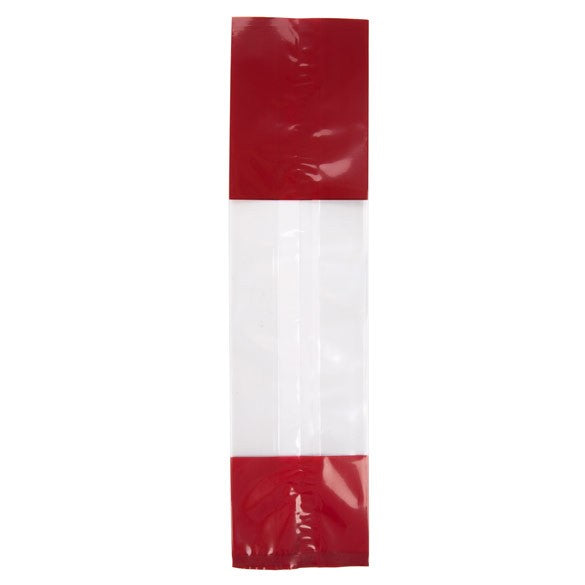 Sacchetti SOS stampati rossi 6.7x4.8x27.3cm con soffietto (100 pezzi) [G2RD]