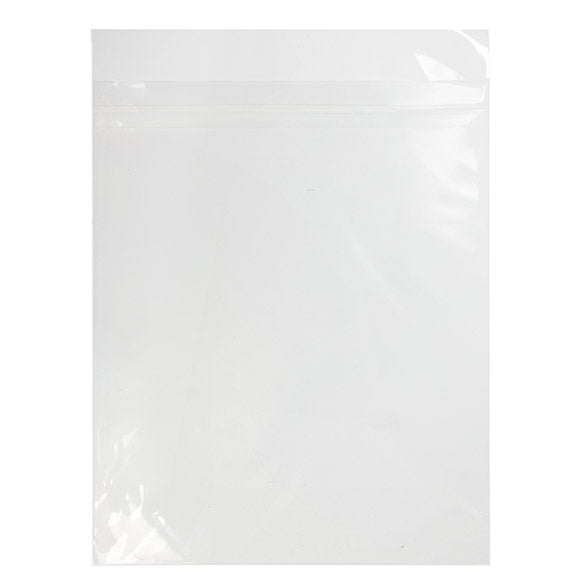 Sacchetto di plastica trasparente 22,7x36,2cm con chiusura adesiva (100 pezzi) [B814PC]