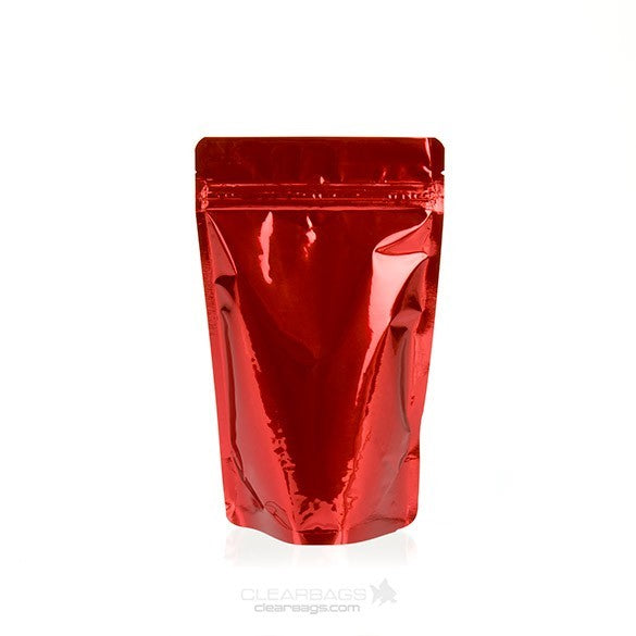Doypack Rouge Métallisé 13x7.9x20.6cm | 113g (100 pièces) [ZBGM3R]