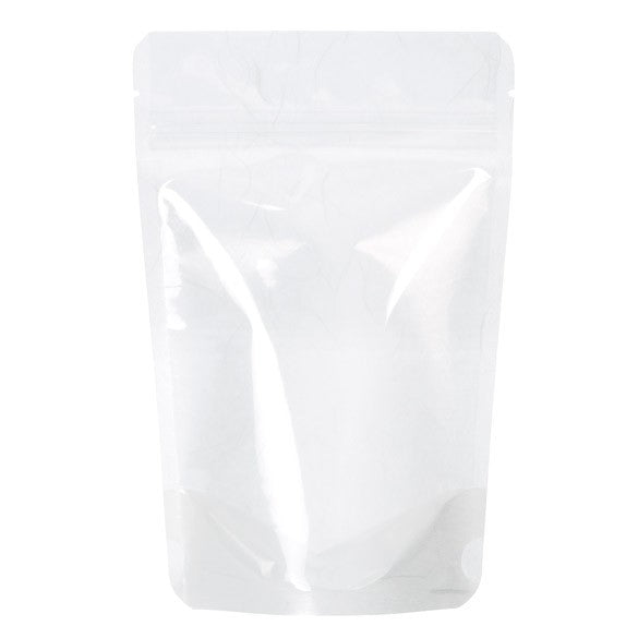 Buste doypack in carta di riso trasparente/bianco 11.9x7.6x18.4cm | 114 grammi (100 pezzi) [ZBGR46WC]