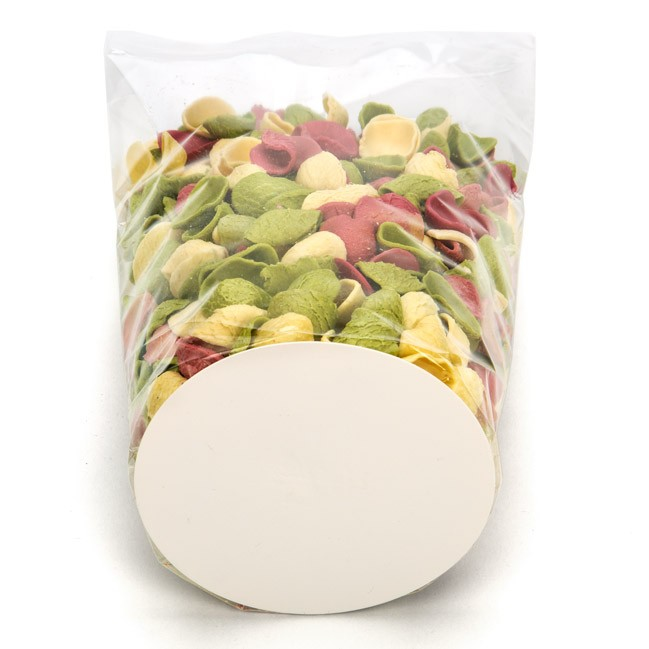 Sacchetto di plastica trasparente fondo rotondo 10.2x25.4cm 40 microns e con inserto bianco (50 pezzi) [RPBG4]