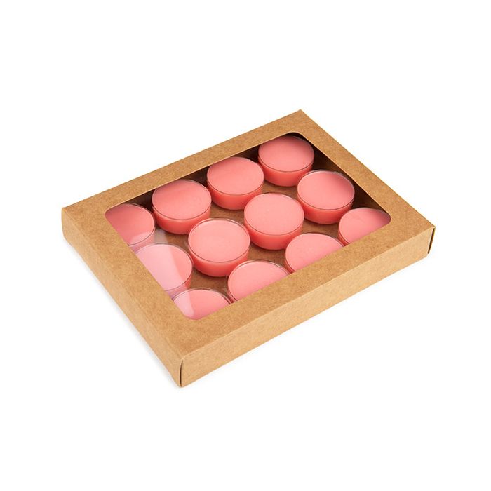 Boites kraft avec inserts ronds pour bonbons artisanaux 10.2x2.1x13.8cm (25 pièces) [CNDYR271]