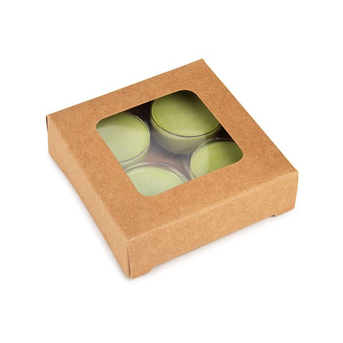 Boites kraft avec inserts ronds pour bonbons artisanaux 7x2.1x6.8cm (25 pièces) [CNDYR277]