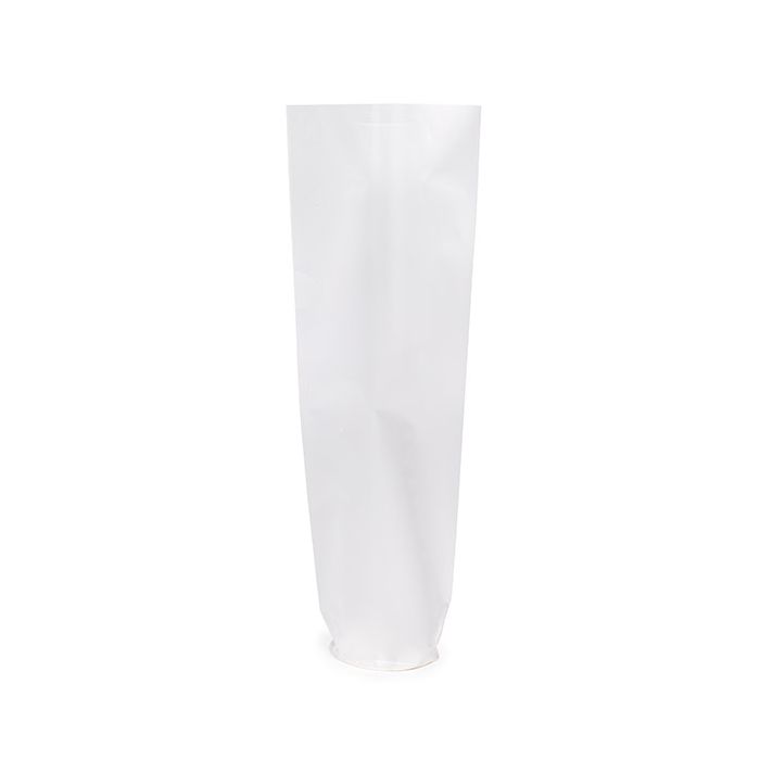 Frosted Sacchetto di plastica trasparente fondo rotondo 5,1x25,4 cm e con inserto bianco (50 pezzi) [RPBGF1]