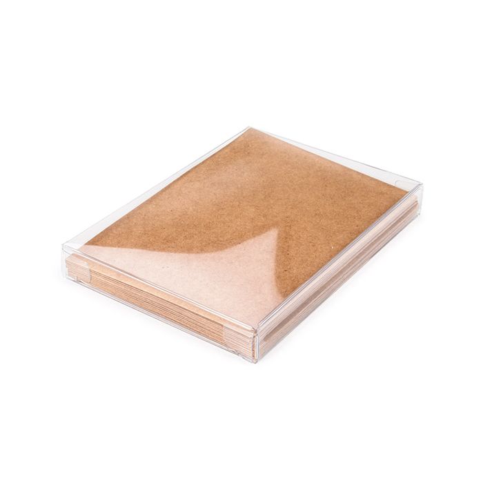 Scatola trasparente in rPET 9.5x1.6x13.2 cm (25 pezzi) [FB10R]