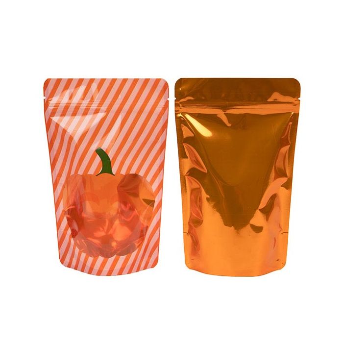 Doypack Orange Citrouille 13x7,9x20,6cm (25 pièces) [ZBGW3P]