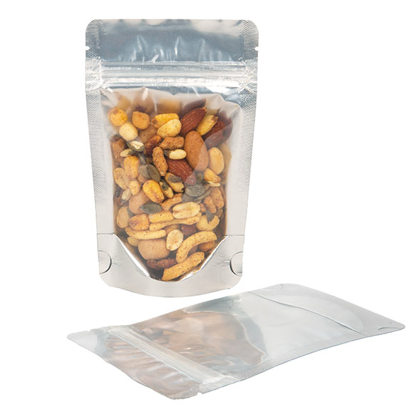 Doypack Argenté 9.5x5.7x15.7cm | 57g (100 pièces) [ZBGS35]