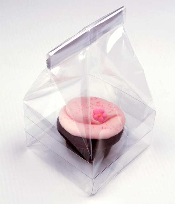 Cupcake-Beutel für 1 Cupcake 10.2x10.2x22.9cm Transparent (100 Stück) [CBG1XL]