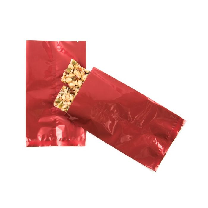 Sachet scellable à joint central laminé Qualité supérieure en rouge métallisé, 9.5x16cm (100 pièces) [SMB3X6QR]