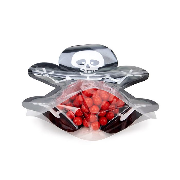 Standbodenbeutel Skelettförmig 16.7x7.6x20.6 cm (25 Stück) [SP7SKZ]