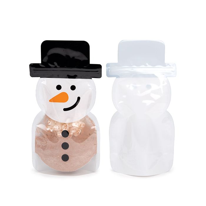 Doypack Forme bonhomme de neige 14x7,6x25,4 cm (25 pièces) [SP7SZ]