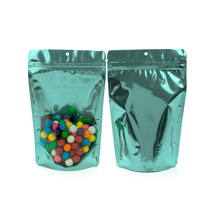 Buste doypack blu acqua 14,9x8,9x23,2cm con foro (100 Pieces) [ZBGB7TL]