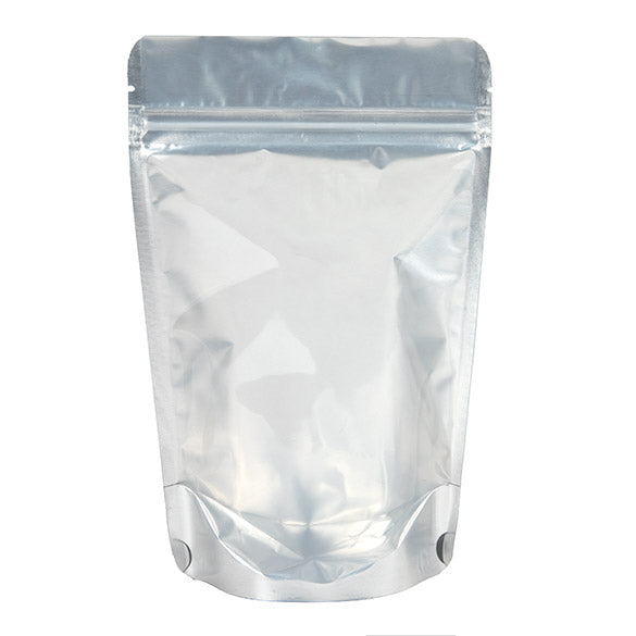 Buste doypack trasparenti/Argento 13x7x20.5cm | 113 grammi (100 pezzi) [ZBGS3]