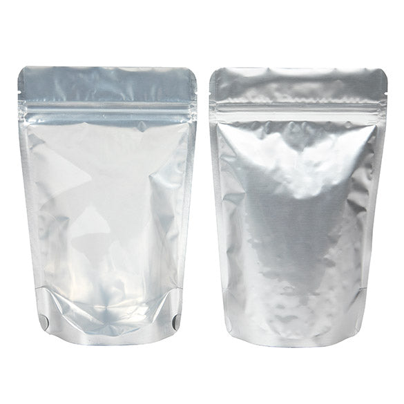 Buste doypack trasparenti/Argento 13x7x20.5cm | 113 grammi (100 pezzi) [ZBGS3]