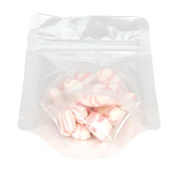 Standbodenbeutel Transparent 9.5x5.7x15.7cm | 57 Gramm (100 Stück) [ZBG35]