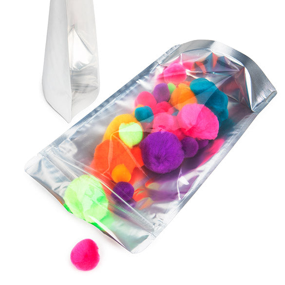 Buste doypack trasparenti/Argento 14.5x8x23cm | 170 grammi (100 pezzi) [ZBGS58]