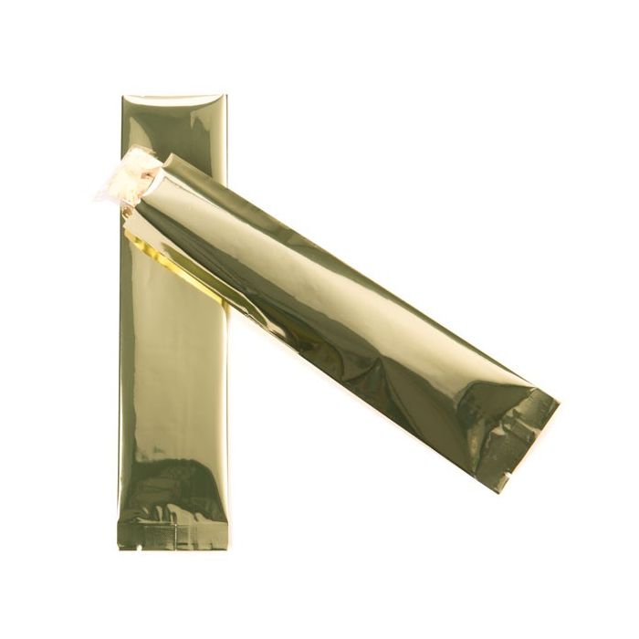 Sacchetto di plastica Oro 7,5x20,3cm metallizzato termosaldabile (100 pezzi) [SVP38G]