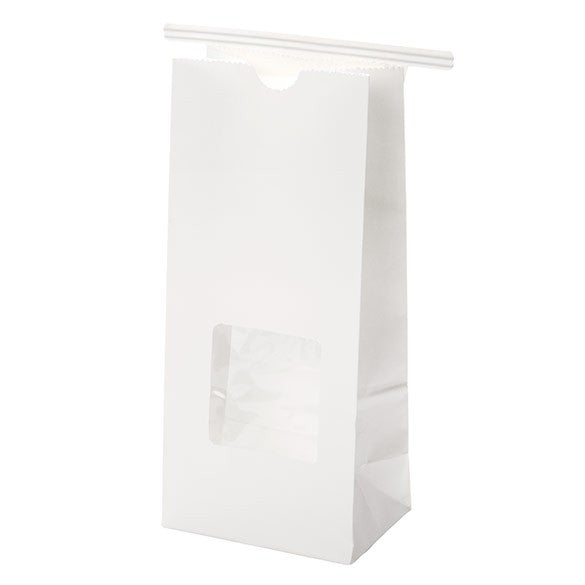 Sacchetti kraft bianco richiudibili 8.6x6.4x19.7cm (100 pezzi) [TTW1W]