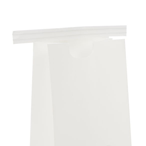 Sacchetti kraft bianco richiudibili 8.6x6.4x19.7cm (100 pezzi) [TTW1W]