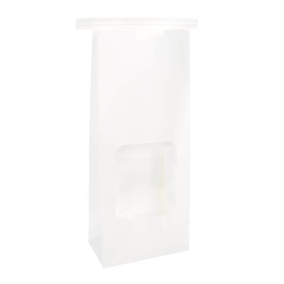 Kraftbeutel Weiß wiederverschließbar 10.8x6.4x26.7cm (100 Stück) [TTW2W]