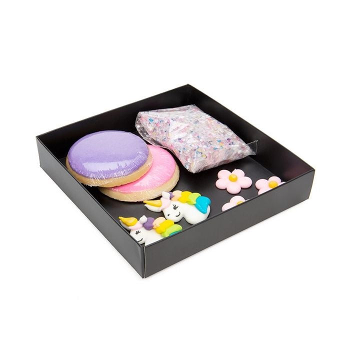 Petite Boite avec fond en carton noir kraft 13x2.5x13.3cm (25 Pièces) [BK357]