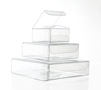 Plastic Gift Boxes 12.7x12.7x10.2cm Crystal Clear