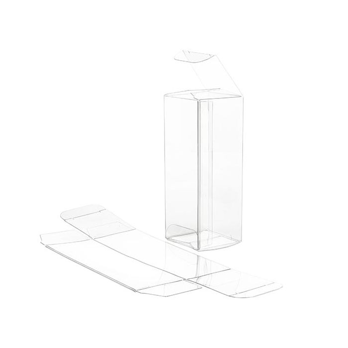 Boîtier cadeau à transparence cristalline 3.8 x 3.8 x 10.2cm (50 Pièces) [VB293]