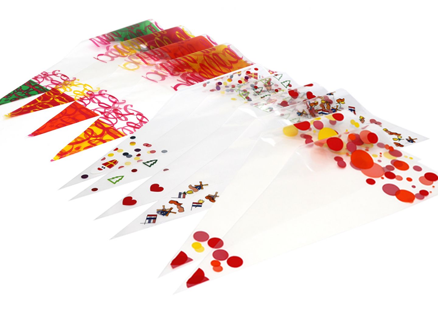 Spitztüten 25x46cm 1 Pfund gelb/rot (250 Stück) [DV-3266]