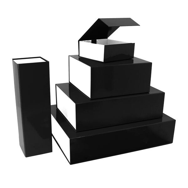 Magnet boxes 14x14,5x5,7cm Black/White (25 pcs)