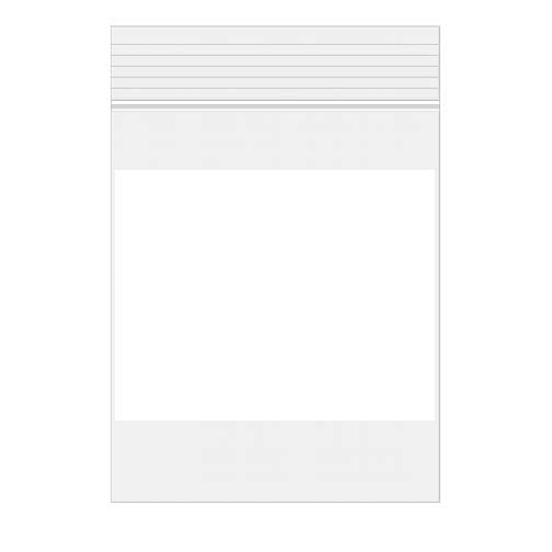 Druckverschlussbeutel mit Schriftfeld 12.5x20.5cm PE 100 Mikron (100 Stück) [4WE58]