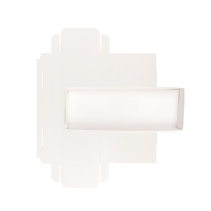 Fondo della scatola in carta kraft bianche 10,8x2,5x30,5 cm (25 pezzi) [WH11]