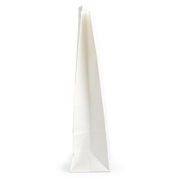 Sac kraft blanc avec fermeture tin-tie et fenêtre 15,2x7x26,7 cm (100 pcs) [TTW3W]