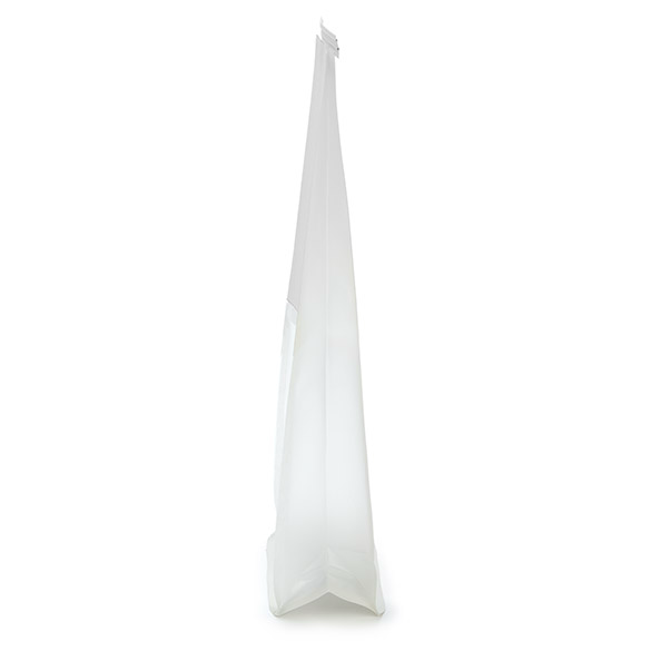 Sac à fond plat blanc avec fermeture tin-tie et soufflets 8,9x6,4x25,4 cm (100 pcs) [TTGB1W]