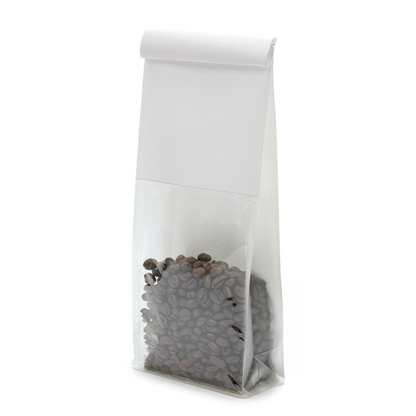 Sacchetto bianco fondo piatto con chiusura tin tie 8,9x6,4x25,4cm (100 pz) [TTGB1W]