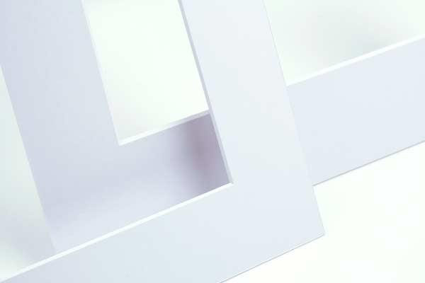 Passe-partout Bianco 27x34.6cm Finestra - Dimensioni esterne 40.6x50.8cm (10 pezzi) [MS20214]