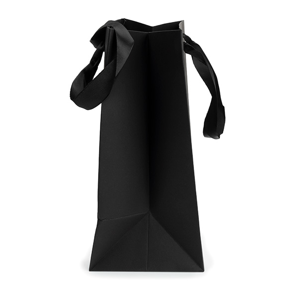 Sacs cadeaux noir avec fenêtre 17,8x12,7x24,9 cm (10 pcs) [GMBW2B]