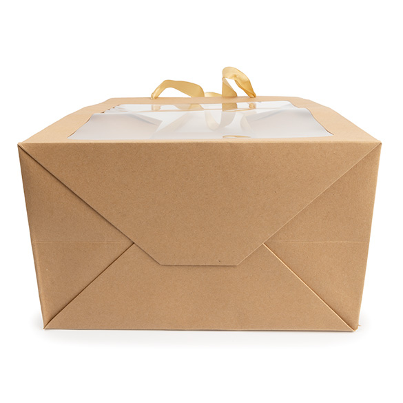 Sacchetto regalo kraft con finestra 24,9x15,2x35,1cm (10 pz) [GMBW3K]
