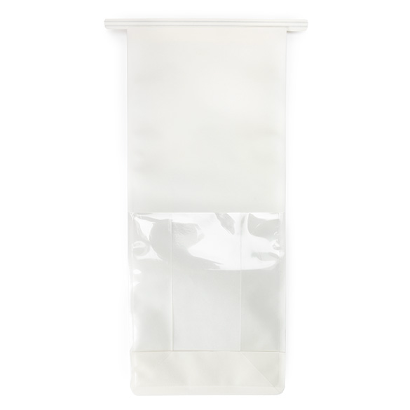 Sacchetto bianco fondo piatto con chiusura tin tie 12,7x7,6x30,5cm (100 pz) [TTGB3W]