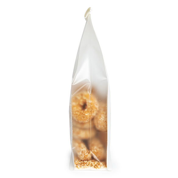 Sacchetto bianco fondo piatto con chiusura tin tie 12,7x7,6x30,5cm (100 pz) [TTGB3W]
