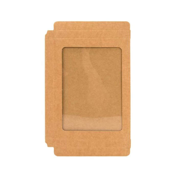 Scatola Kraft con finestra 13.5x1.6x18.5cm (25 pezzi) [WKRG1]