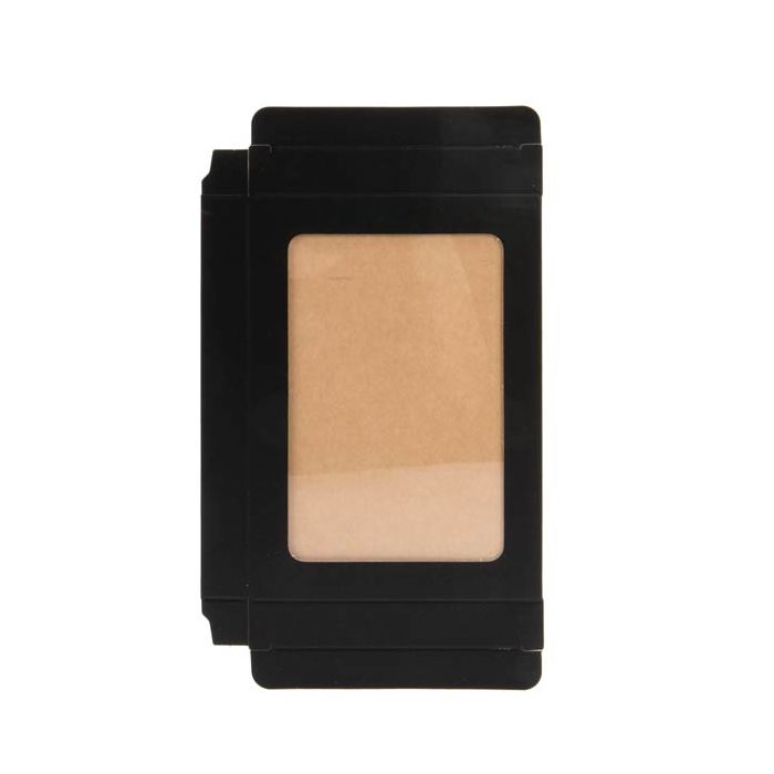 Boîte à fenêtre en papier noir mat avec feuille PET insérée 13.7x1.5x18.7cm A7 (25 Pieces) [WMBG1]