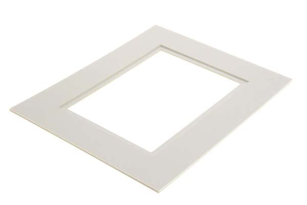 Double Passe Partout Blanc/Blanc 19 x 29cm pour le découpage intérieur. 30.5 x 40.6cm (10 Pièces) [MD20150]