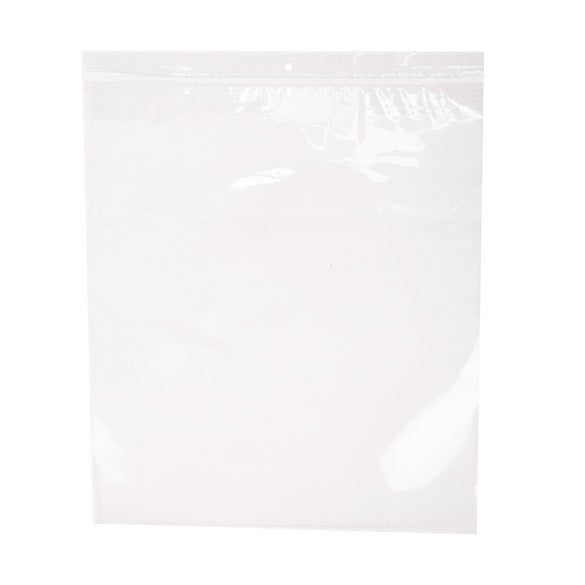 Druckverschlussbeutel mit Aufhängeloch 33x38cm Transparent PP 75 Mikron (100 Stück) [Z3R1315]